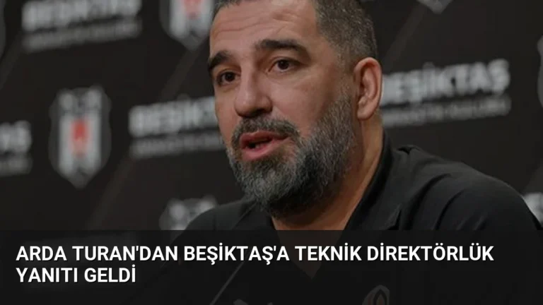 Arda Turan’dan Beşiktaş’a Teknik Direktörlük Yanıtı Geldi