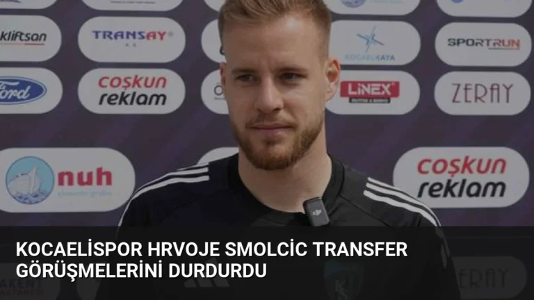 Kocaelispor Hrvoje Smolcic Transfer Görüşmelerini Durdurdu