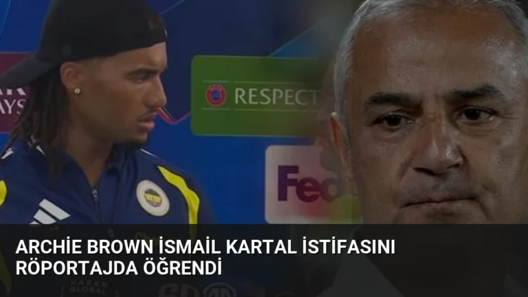 Archie Brown İsmail Kartal İstifasını Röportajda Öğrendi