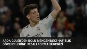 Arda Güler’den Bolu Mengen’deki Hafızlık Öğrencilerine İmzalı Forma Sürprizi