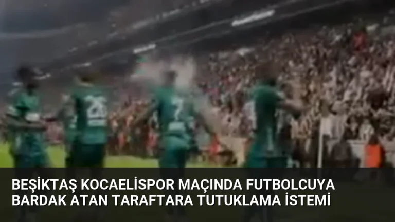 Beşiktaş Kocaelispor Maçında Futbolcuya Bardak Atan Taraftara Tutuklama İstemi