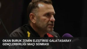 Okan Buruk Zemin Eleştirisi Galatasaray Gençlerbirliği Maçı Sonrası