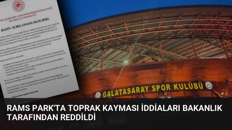 RAMS Park’ta Toprak Kayması İddiaları Bakanlık Tarafından Reddildi