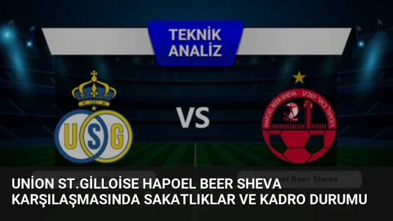 Union St.Gilloise Hapoel Beer Sheva Karşılaşmasında Sakatlıklar ve Kadro Durumu